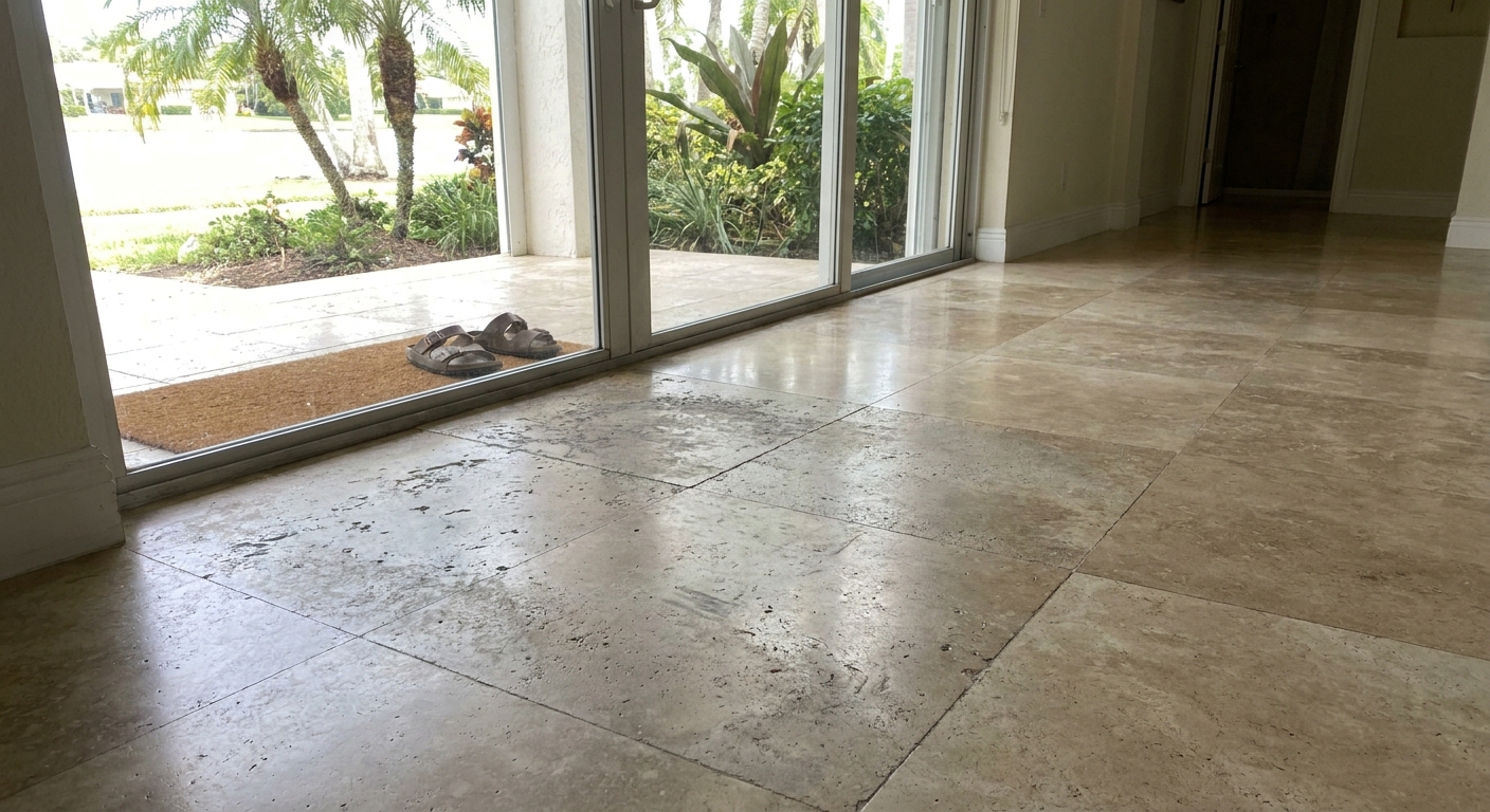 Restoring natural stone shine in Broward County